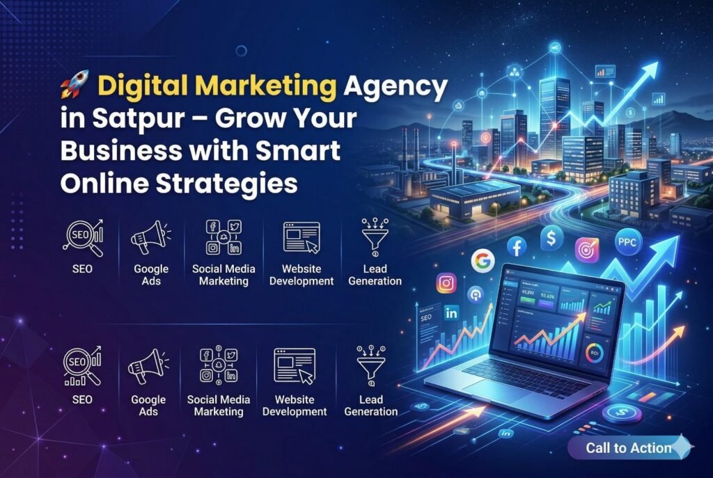 Digital marketing Agency in Satpur,” “SEO company Satpur,” “social media marketing agency Satpur,” and “website design Satpur