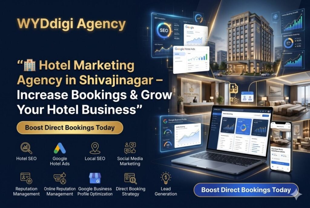 Hotel Marketing Agency in Shivajinagar, Hotel SEO Services Shivajinagar, Resort Marketing Agency Shivajinagar,
