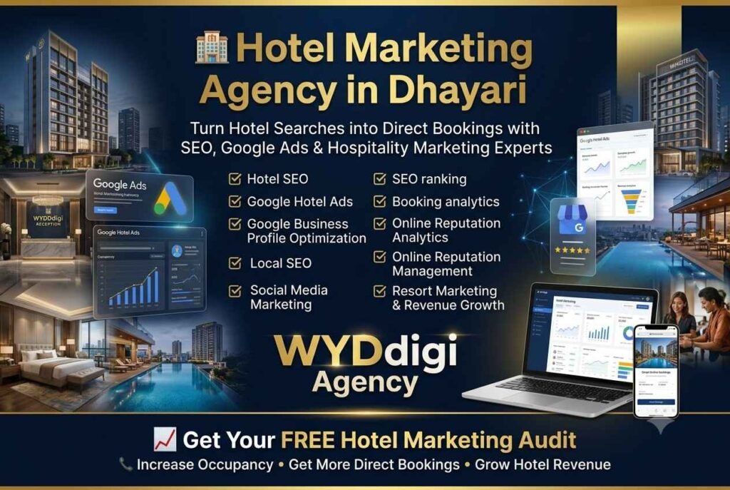 Hotel Marketing Agency in Dhayari, Hotel SEO Services Dhayari , Resort Marketing Agency Dhayari